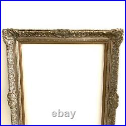 Wood Picture Frame Gold Silver Ornate Vtg Large 32x 40x 3 Fits 24x32