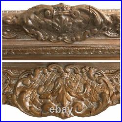 Wood Picture Frame Gold Silver Ornate Vtg Large 32x 40x 3 Fits 24x32